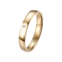 Preview: DOOSTI Ehering / Trauring / Partnerring aus Gelbgold mit Brillant - inkl. Gratis Gravur