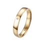 Preview: DOOSTI Ehering / Trauring / Partnerring aus Gelbgold mit Brillant - inkl. Gratis Gravur