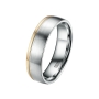Preview: DOOSTI Ehering / Trauring / Partnerring Bicolor aus Gelbgold / Weißgold - inkl. Gratis Gravur