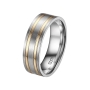 Preview: DOOSTI Ehering / Trauring / Partnerring Bicolor aus Gelbgold / Weißgold - inkl. Gratis Gravur