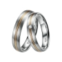Preview: DOOSTI Eheringe / Tauringe / Partnerringe Bicolor aus Gelbgold / Weißgold - inkl. Gratis Gravur