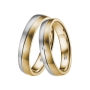 Preview: DOOSTI Eheringe / Tauringe / Partnerringe Bicolor aus Gelbgold / Weißgold - inkl. Gratis Gravur
