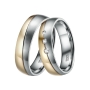 Preview: DOOSTI Eheringe / Tauringe / Partnerringe Bicolor aus Gelbgold / Weißgold - inkl. Gratis Gravur