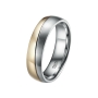 Preview: DOOSTI Ehering / Trauring / Partnerring Bicolor aus Gelbgold / Weißgold - inkl. Gratis Gravur