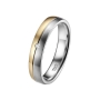 Preview: DOOSTI Ehering / Trauring / Partnerring Bicolor aus Gelbgold / Weißgold mit Brillant - inkl. Gratis Gravur