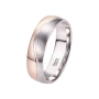 Preview: DOOSTI Ehering / Trauring / Partnerring Bicolor Rosegold/Weißgold - inkl. Gratis Gravur