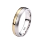 Preview: DOOSTI Ehering / Trauring / Partnerring Bicolor Gelbgold / Weißgold - inkl. Gratis Gravur