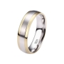 Preview: DOOSTI Ehering / Trauring / Partnerring Bicolor Gelbgold / Weißgold - inkl. Gratis Gravur