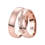 Preview: DOOSTI Eheringe / Tauringe / Partnerringe Rosegold mit Brillanten - inkl. Gratis Gravur
