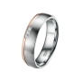 Preview: DOOSTI Ehering / Trauring / Partnerring Bicolor aus Rosegold/Weißgold mit Brillant - inkl. Gratis Gravur