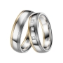 Preview: DOOSTI Eheringe / Tauringe / Partnerringe Bicolor aus Gelbgold / Weißgold - inkl. Gratis Gravur