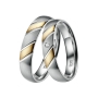 Preview: DOOSTI Eheringe / Tauringe / Partnerringe Bicolor aus Gelbgold / Weißgold - inkl. Gratis Gravur