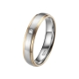 Preview: DOOSTI Ehering / Trauring / Partnerring Bicolor aus Gelbgold / Weißgold mit Brillanten - inkl. Gratis Gravur