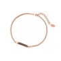 Preview: DOOSTI Zartes Ident - Armband 925/- Silber Rosegold vergoldet - inkl. Gratis Gravur