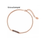 Preview: DOOSTI Zartes Ident - Armband 925/- Silber Rosegold vergoldet - inkl. Gratis Gravur