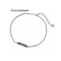 Preview: DOOSTI Zartes Ident - Armband 925/- Silber rhodiniert - inkl. Gratis Gravur