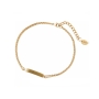 Preview: DOOSTI Zartes Ident - Armband 925/- Silber Gelbgold vergoldet - inkl. Gratis Gravur