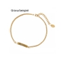 Preview: DOOSTI Zartes Ident - Armband 925/- Silber Gelbgold vergoldet - inkl. Gratis Gravur
