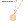 Preview: DOOSTI Zarte Halskette 925/- Silber Gelbgold vergoldet - inkl. Gratis Gravur