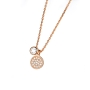 Preview: DOOSTI Damen Halskette mit zwei Anhängern 925/- Silber Rosegold vergoldet