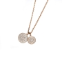 Preview: DOOSTI Damen Halskette mit zwei Anhängern 925/- Silber Rosegold vergoldet