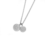 Preview: DOOSTI Damen Halskette mit zwei Anhängern 925/- Silber rhodiniert