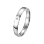 Preview: DOOSTI Ehering / Trauring / Partnerring aus Weißgold mit Brillant - inkl. Gratis Gravur
