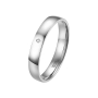 Preview: DOOSTI Ehering / Trauring / Partnerring aus Weißgold mit Brillant - inkl. Gratis Gravur