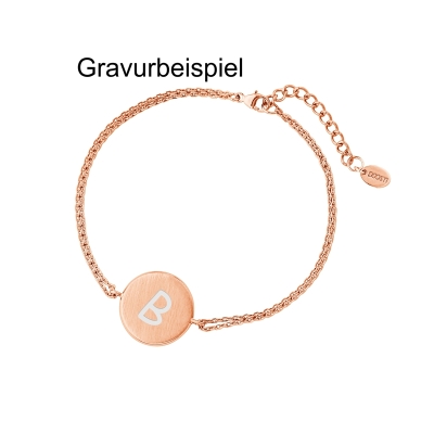DOOSTI Zartes Armband 925/- Silber Rosegold vergoldet - inkl. Gratis Gravur