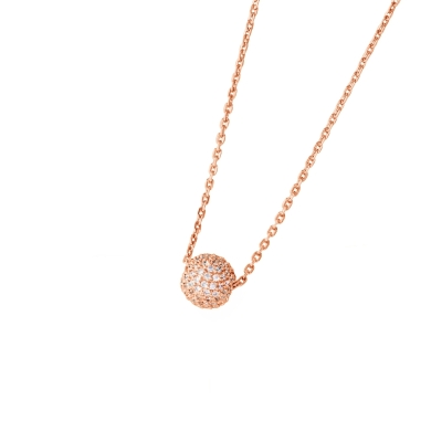 DOOSTI Zarte Halskette 925/- Silber Rosegold vergoldet