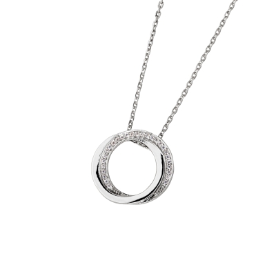 DOOSTI Zarte Halskette 925/- Silber rhodiniert