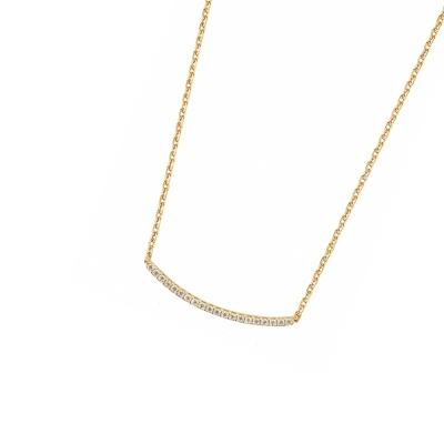 DOOSTI Zarte Halskette 925/- Silber Gelbgold vergoldet