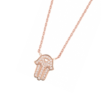 DOOSTI Zarte Halskette 925/- Silber Rosegold vergoldet