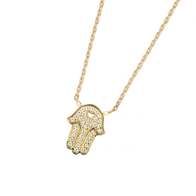 DOOSTI Zarte Halskette 925/- Silber Gelbgold vergoldet