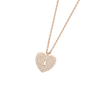 DOOSTI Zarte Halskette 925/- Silber Rosegold vergoldet