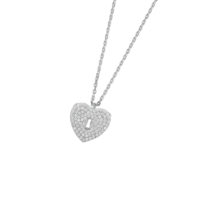 DOOSTI Zarte Halskette 925/- Silber rhodiniert
