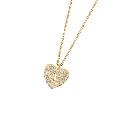 DOOSTI Zarte Halskette 925/- Silber Gelbgold vergoldet