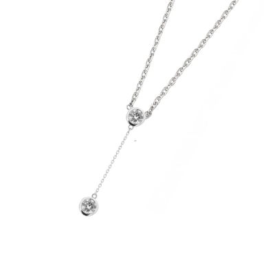 DOOSTI Zarte Halskette 925/- Silber rhodiniert