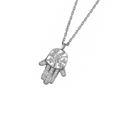 DOOSTI Zarte Halskette 925/- Silber rhodiniert