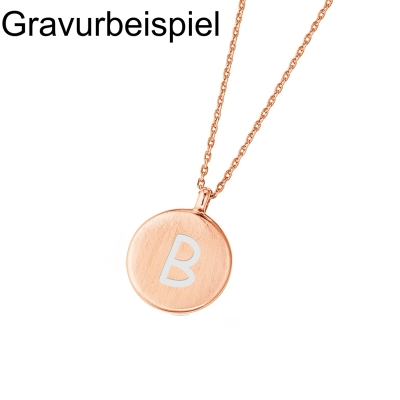 DOOSTI Zarte Halskette 925/- Silber Rosegold vergoldet - inkl. Gratis Gravur
