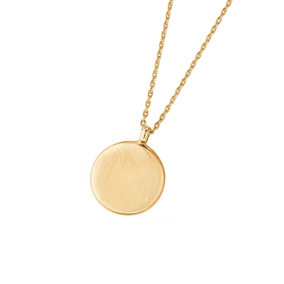 DOOSTI Zarte Halskette 925/- Silber Gelbgold vergoldet - inkl. Gratis Gravur