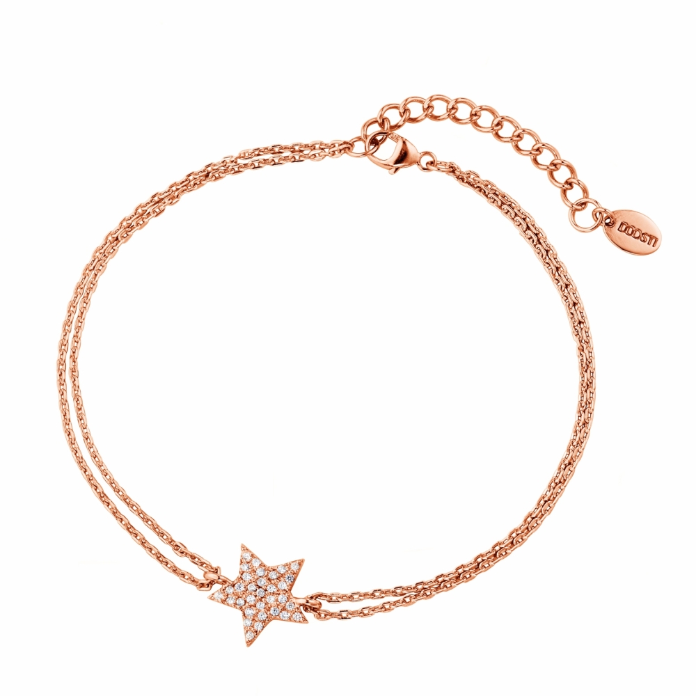 DOOSTI Zartes Armband Stern 925/- Silber Rosegold vergoldet